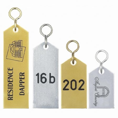 CombiCraft Bercy Hotel Key Chain in Silver, Gold or Bronze finish with S-hook