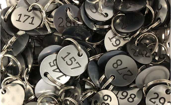 Numbered Key Tags