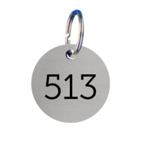 Key Tags Aluminium with number