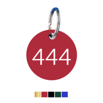 Key Tags Aluminium Coloured with number