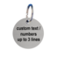 CombiCraft Key Tags or Key Chains Aluminium with 3 lines of text/number engraving