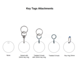 CombiCraft Key Tags or Key Chains Aluminium with 3 lines of text/number engraving