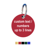 CombiCraft Key Tags Aluminium Coloured with 3 lines of text/number engraving