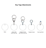 CombiCraft Numbered Key Tags or Key Chains Aluminium Coloured with text and number engraving