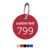 CombiCraft Key Tags Aluminium Coloured with text and num