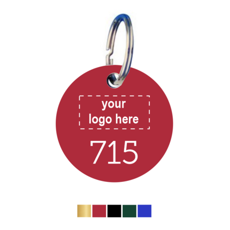 CombiCraft Numbered Key Tags Aluminium Coloured with logo and number engraving