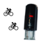 CombiCraft Self-inkt Stamp or Stamper of a Bicycle 10mm / 0.39" round with black inkt