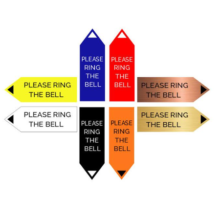 CombiCraft Please Ring The Bell Arrow Sign - Doorbell Sign - Ring Bell Sign