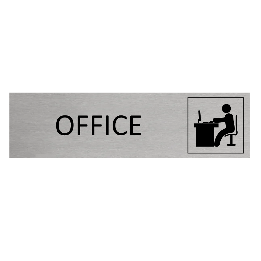 Aluminium Door Sign Office with tape