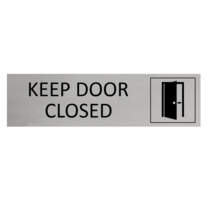 Aluminium Sign Keep Door Closed