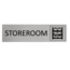 CombiCraft Aluminium Door Sign Storeroom 165x45mm / 6.5''x1.77'' with tape