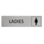 CombiCraft Aluminium Door Sign Ladies Toilet 165x45mm / 6.5''x1.77'' with tape