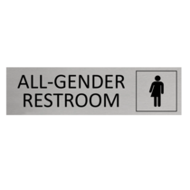 Aluminium Sign All-Gender Restroom
