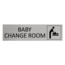 CombiCraft Aluminium Door Sign Baby Change Room 165x45mm / 6.5''x1.77'' with tape