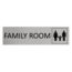 CombiCraft Aluminium Door Sign Family Room 165x45mm / 6.5''x1.77'' with tape