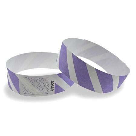 TYVEK© Striped Tyvek© Wristbands in 6 colours - 100 pcs