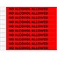 CombiCraft No Alcohol Allowed Wristbands - per 100 pcs