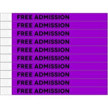 Free Admission Wristbands