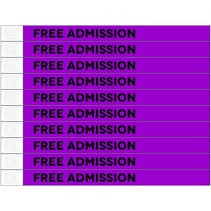 Free Admission Wristbands
