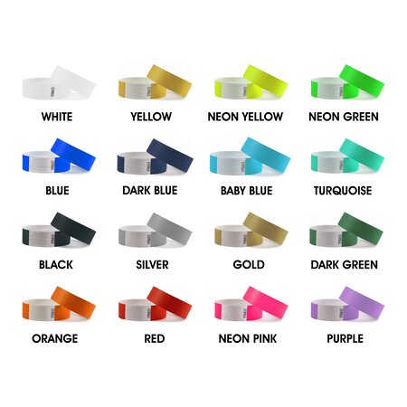 TYVEK© Blank Tyvek© Paper Wristbands in various colours - 100 pcs