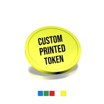 Printed plastic tokens Ø23mm - 100 pieces