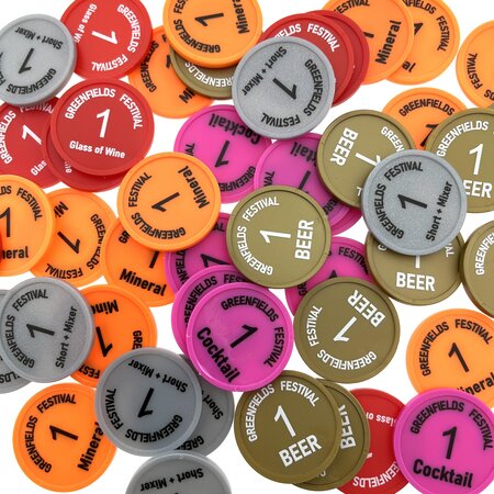 CombiCraft Custom Printed Tokens Ø29mm quantity per 100 pieces