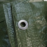 6x8 m PE Gewebeplane grün 250 g/m2 – Ösen alle 50 cm, REACH-zertifiziert