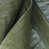 3x4 m PE Gewebeplane grün 100 g/m2 – Ösen alle 100 cm, REACH-zertifiziert