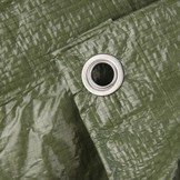 3x4 m PE Gewebeplane grün 100 g/m2 – Ösen alle 100 cm, REACH-zertifiziert