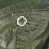 10x15 m PE Gewebeplane grün 100 g/m2 – Ösen alle 100 cm, REACH-zertifiziert