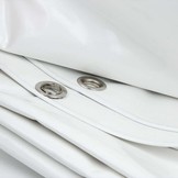 3x4 m PVC Abdeckplane weiß 650 g/m2 – Ösen alle 50 cm, REACH-zertifiziert