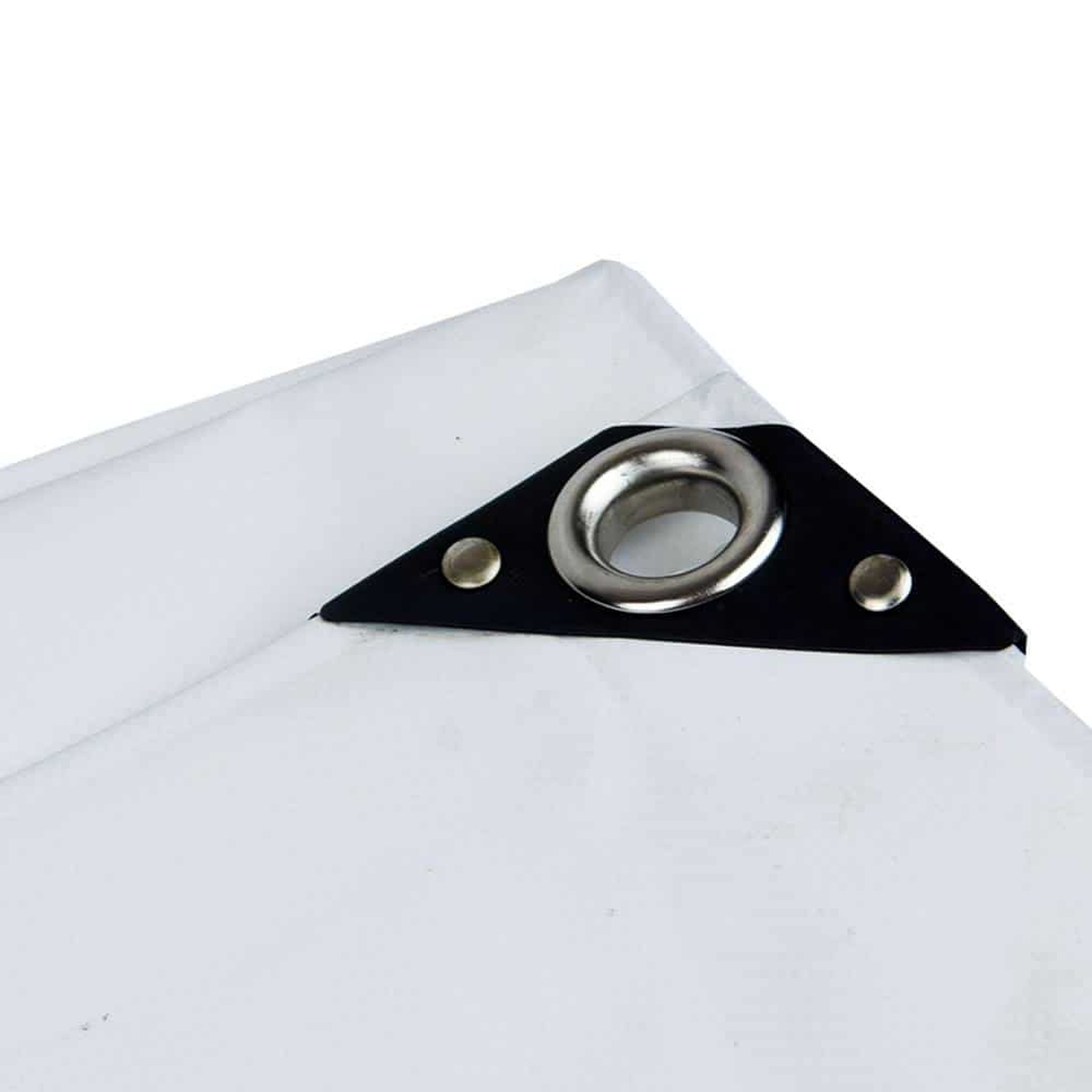 3x4 m PVC Abdeckplane weiß 650 g/m2 – Ösen alle 50 cm, REACH-zertifiziert