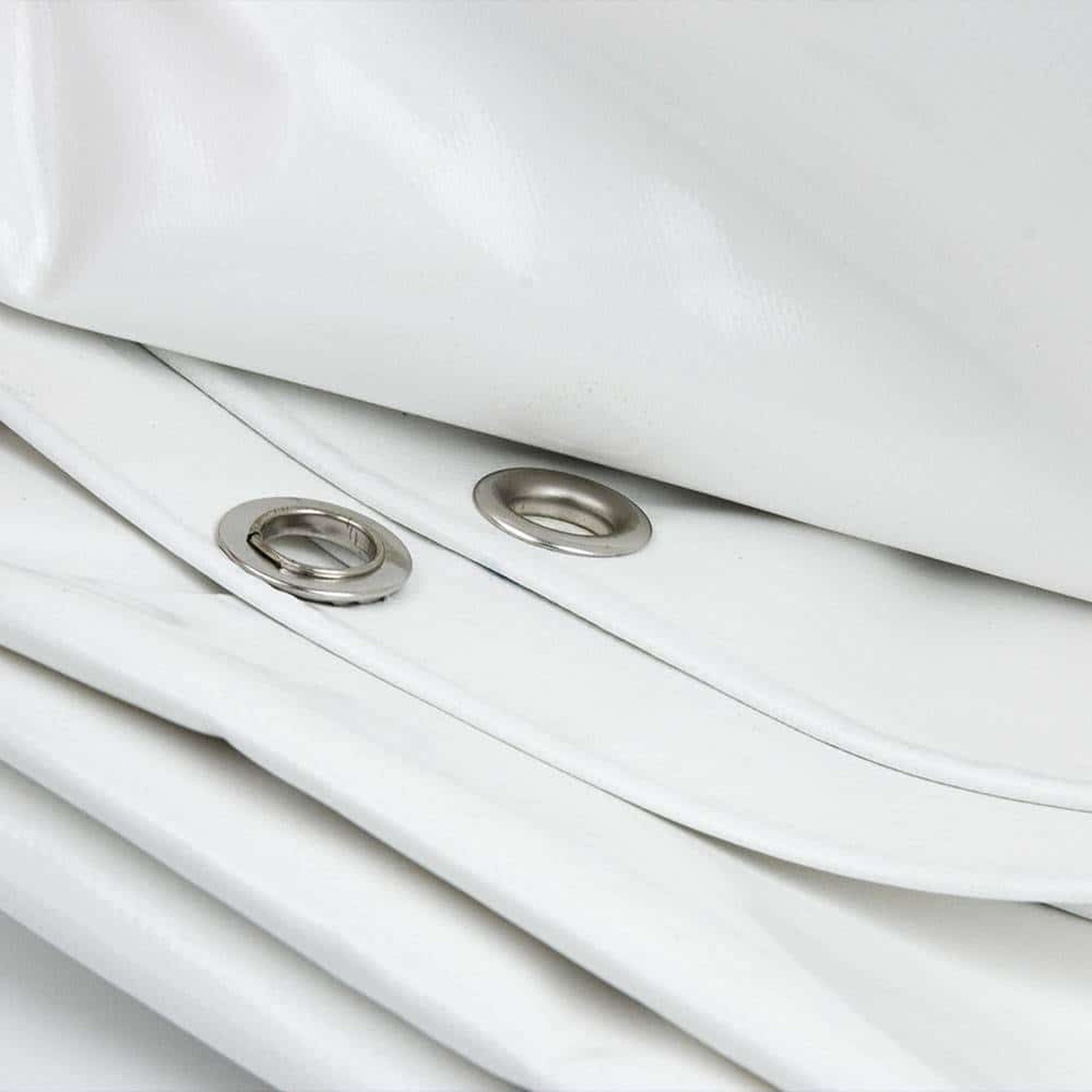 5x6 m PVC Abdeckplane weiß 650 g/m2 – Ösen alle 50 cm, REACH-zertifiziert