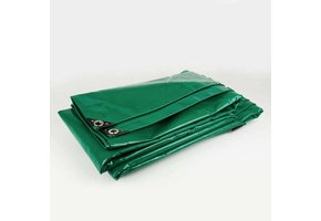 3 × 6m PVC Abdeckplane mit Metall Ösen grün 650 g/m2