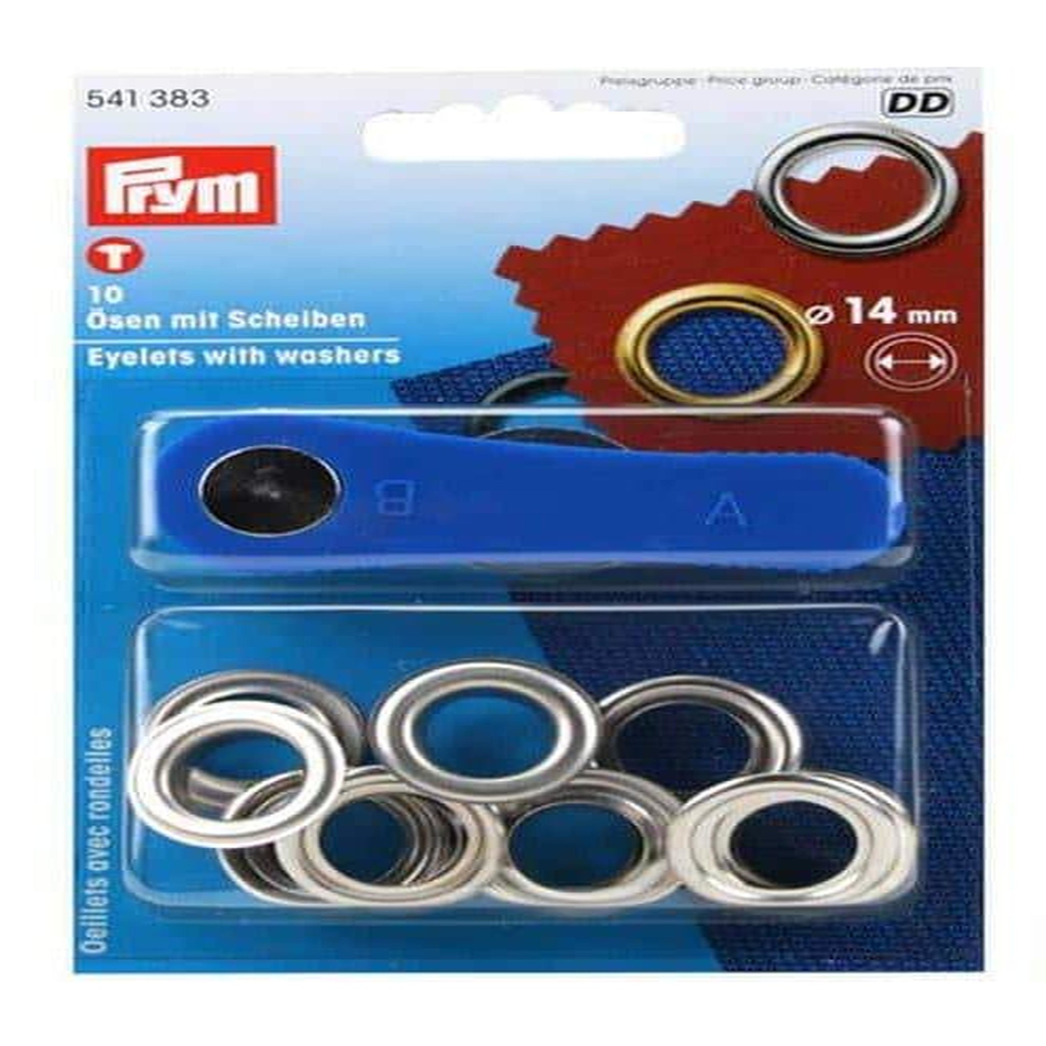 10x Metallösen 14mm mit Scheiben vernickelt