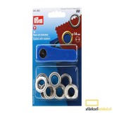 10x Metallösen 14mm mit Scheiben vernickelt