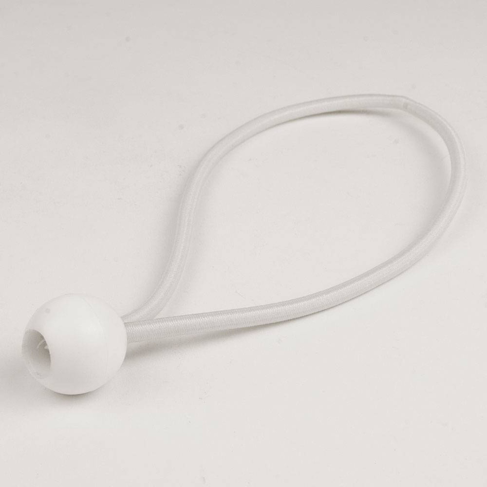 Elastischer Spanner weiß 6mm 18cm mit Ball