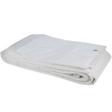 10x15 m PE Gewebeplane weiß 150 g/m2 – Ösen alle 50 cm, REACH-zertifiziert