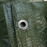 3x4 m PE Gewebeplane grün 250 g/m2 – Ösen alle 50 cm, REACH-zertifiziert