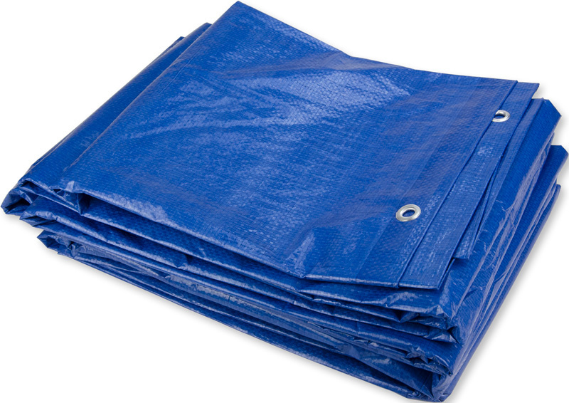 Plane PE Blau 10x20 Bau-Plane Gewebeplane 250gr Polyethylen