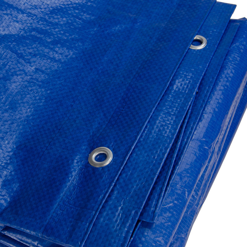 Plane PE Blau 10x20 Bau-Plane Gewebeplane 250gr Polyethylen