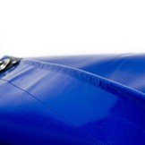 4x8 Blaue 650gr PVC-Plane mit 18mm Ösen (Nester, Schlaufen)