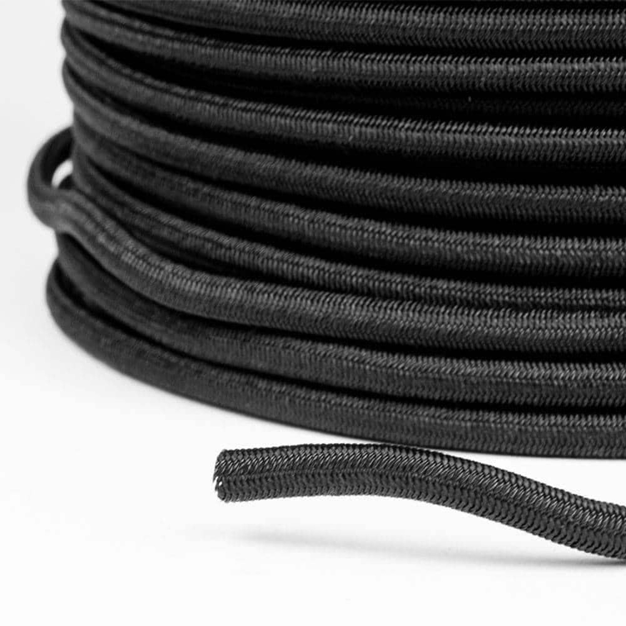 Elastisches Seil 10mm schwarz pro Meter