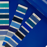 PVC Plane 650 g/m2 – 250 cm breit, blau, Meterware von der Rolle