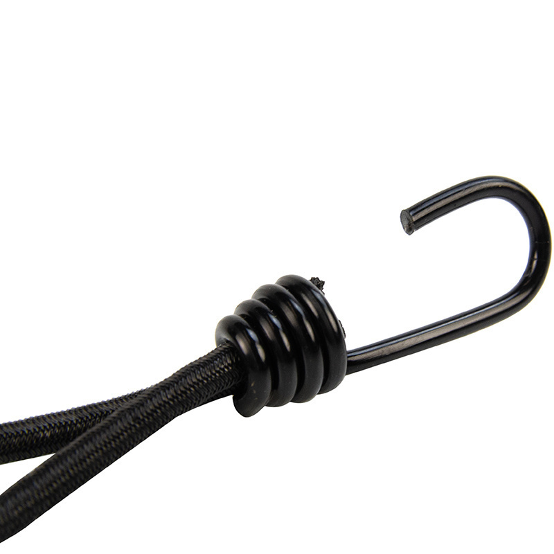 Elastischer Spanner 6mm Spin Haken 13cm schwarz belastbar bis 15KG PP