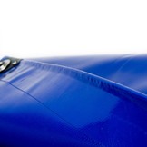 2 × 3m PVC Abdeckplane mit Metall Ösen blau 650 g/m2