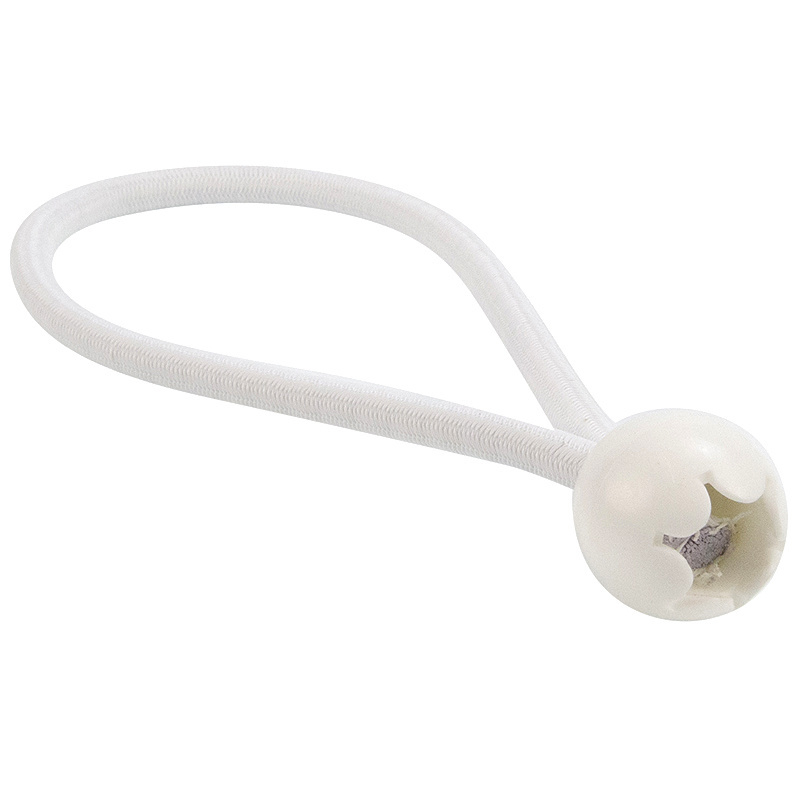 Elastischer Spanner weiß 6mm 18cm mit Ball