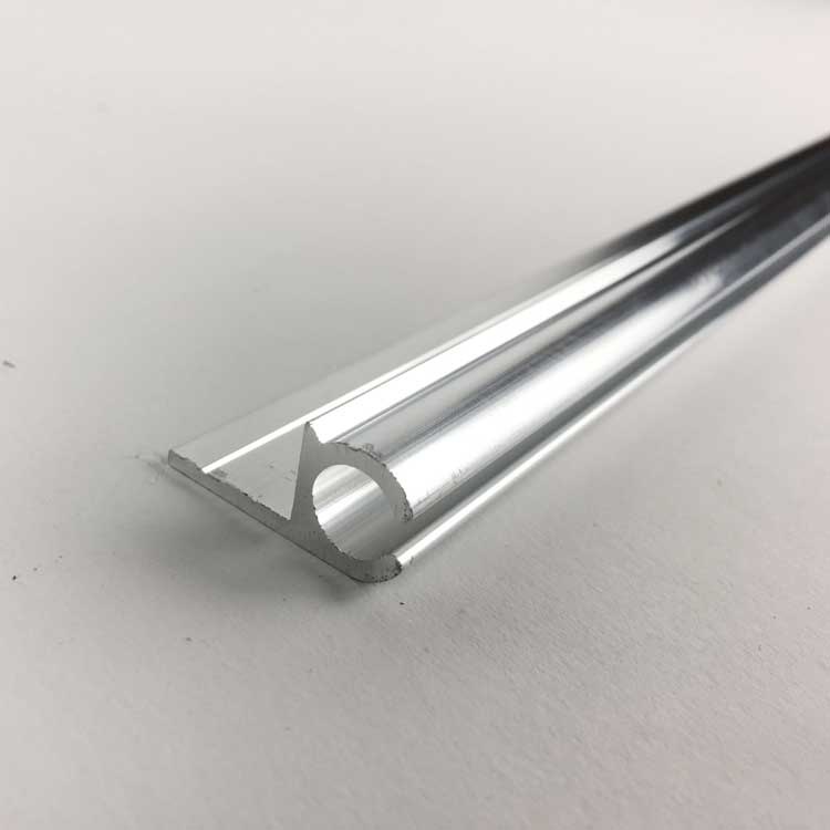 Caravanrail 7mm 99cm flach mit Öffnung der Rundung auf der rechten Seite