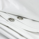 4x8 m PVC Abdeckplane weiß 650 g/m2 – Ösen alle 50 cm, REACH-zertifiziert