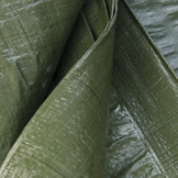 10x12 m PE Gewebeplane grün 150 g/m2 – Ösen alle 50 cm, REACH-zertifiziert